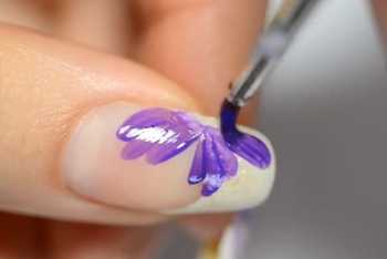 цветы на ногтях пошаговое фото для начинающих