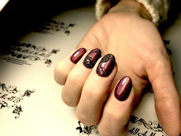 Гель лак фото ногтей дизайн на короткие ногти кошачий глаз фото