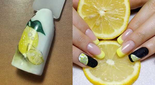 дизайн ногтей лимон