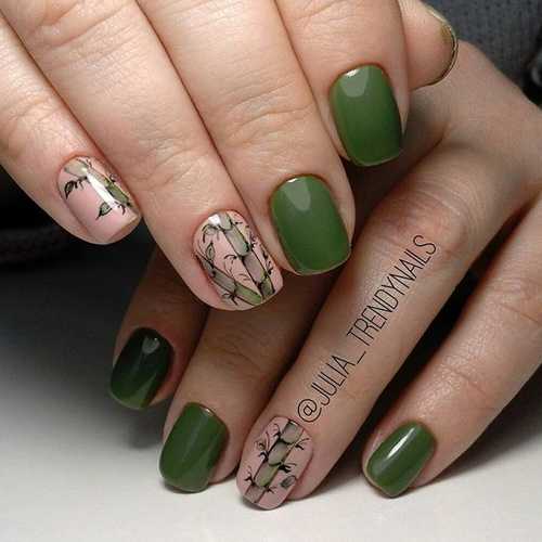 Ногти зеленые фото красивые