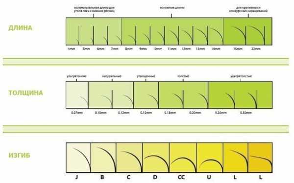 ресницы изгиб д и с разница фото