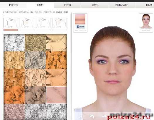 фоторедактор онлайн лица с макияжем